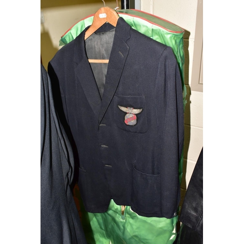 527 - A GROUP OF VINTAGE BRITISH UNIFORMS, comprising a British Airways Captain's jacket, a Captain's 'Top... 