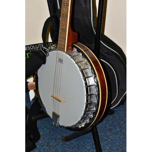 535 - A KODA TENOR BANJO, with Remo Weatherking head, total length 87cm, length of neck including headstoc... 