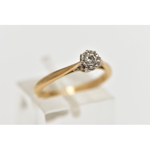 5 - A MID 20TH CENTURY DIAMOND RING, a single round brilliant cut diamond, approximate diamond weight 0.... 