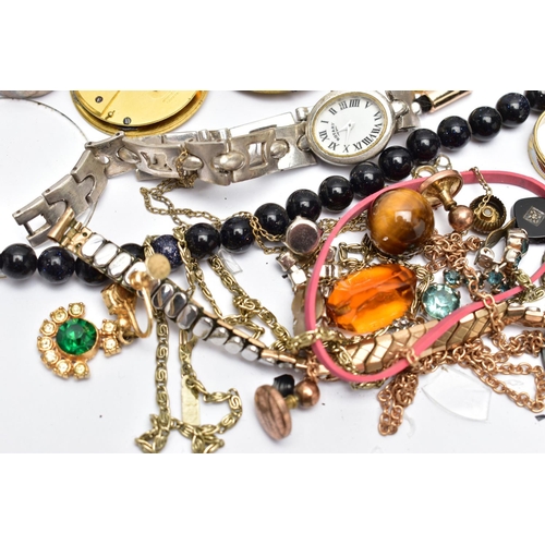 79 - A SELECTION OF COSTUME JEWELLERY, to include a silver tapered band ring, hallmarked 925 silver Birmi... 