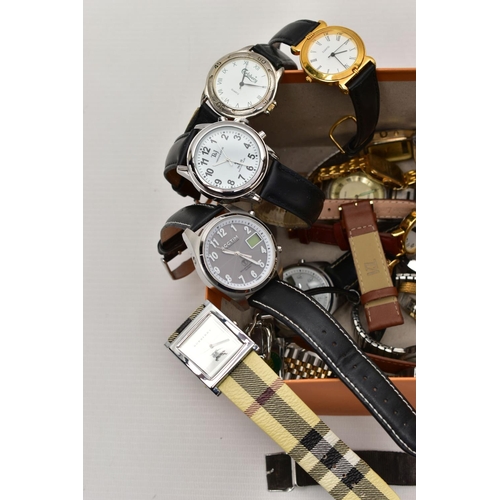 89 - AN ASSORTMENT OF WRISTWATCHES, names to include 'Mensel' comprising a circular dial with Arabic quar... 