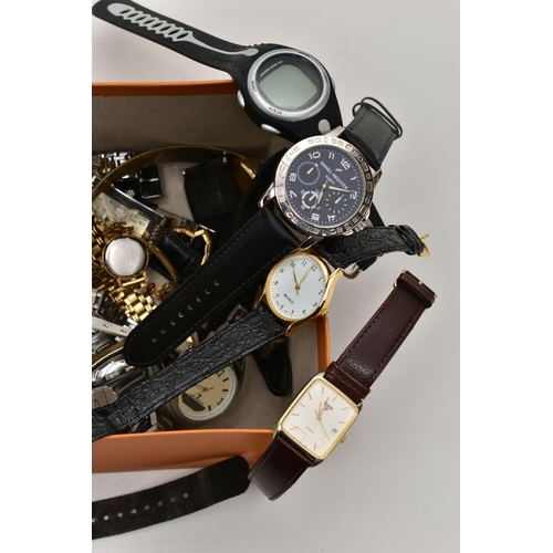 89 - AN ASSORTMENT OF WRISTWATCHES, names to include 'Mensel' comprising a circular dial with Arabic quar... 