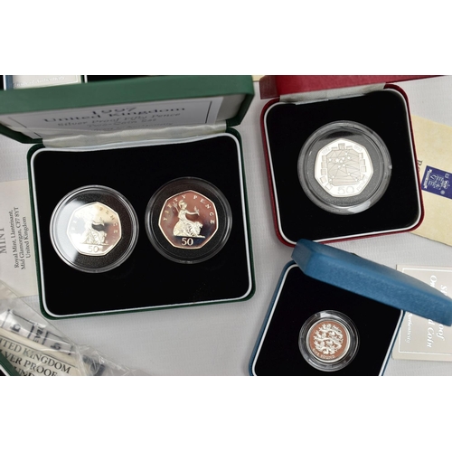 1 - A GROUP OF ROYAL MINT SILVER PROOF UK BOXED COINS, to include a 1992-93 Silver proof Piedfort Presid... 