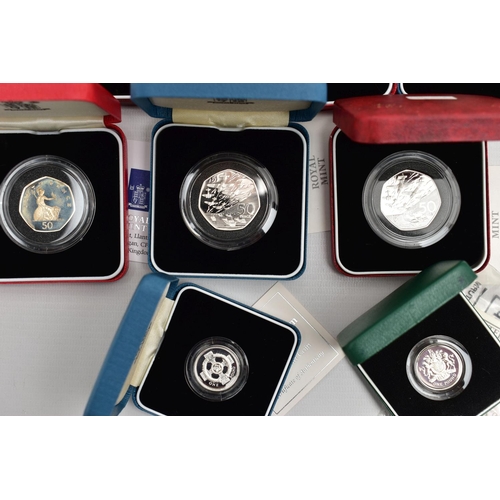 1 - A GROUP OF ROYAL MINT SILVER PROOF UK BOXED COINS, to include a 1992-93 Silver proof Piedfort Presid... 