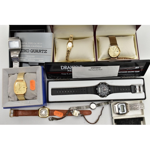 144 - A SELECTION OF WRISTWATCHES, to inclue a ladies boxed 'Rotary', a gents boxed 'Rotary' wristwatch, a... 