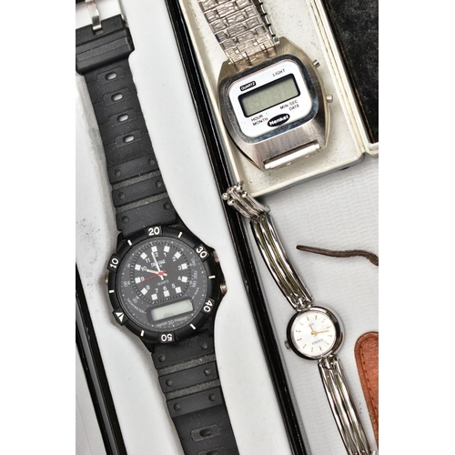 144 - A SELECTION OF WRISTWATCHES, to inclue a ladies boxed 'Rotary', a gents boxed 'Rotary' wristwatch, a... 