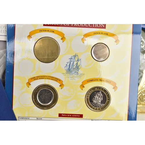 16 - A BOX CONTAINING MAINLY ROYAL MINT QUEEN ELIZABETH 1989-2000 COIN SETS, COIN/BANKNOTE PRESENTATIONS,... 