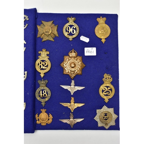 164 - FOLLOWING LOTS OF MILITARY CAP BADGES ETC FROM A LIFELONG COLLECTION OF OVER 50 YEARS, WW1/2, etc, t... 