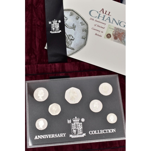 17 - A BOX COTAINING ROYAL MINT ELIZABETH II PROOF YEAR SETS, to include two sets of coins for each year ... 