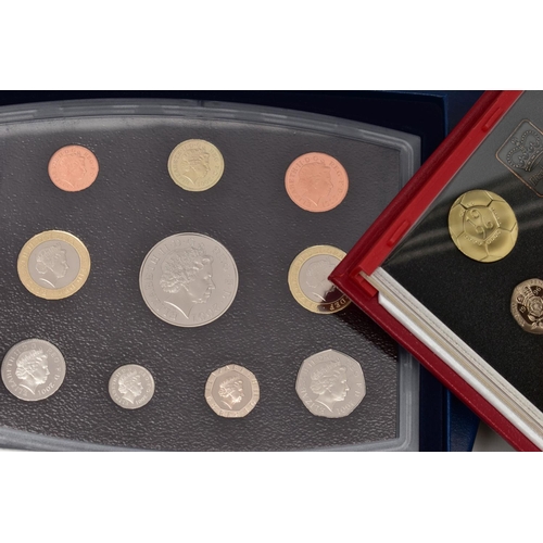 17 - A BOX COTAINING ROYAL MINT ELIZABETH II PROOF YEAR SETS, to include two sets of coins for each year ... 