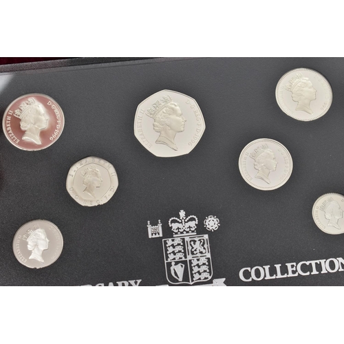 17 - A BOX COTAINING ROYAL MINT ELIZABETH II PROOF YEAR SETS, to include two sets of coins for each year ... 