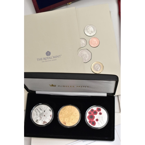 174 - A BOX OF COINS AND COMMEMORATIVES TO INCLUDE  a HRH Prince Louis 1 ounce Silver Medal 23 April 2018,... 