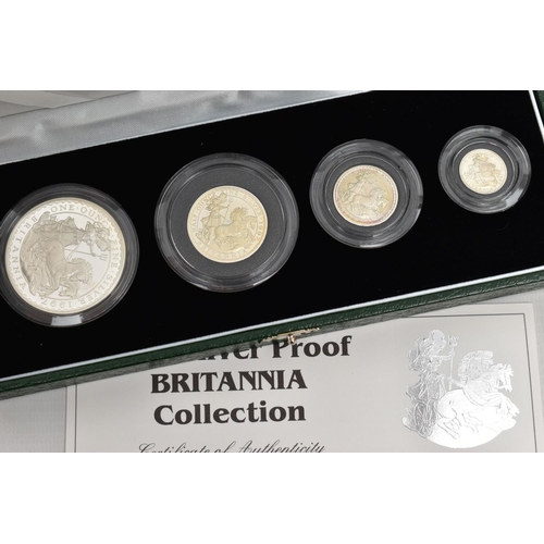 18 - A  ROYAL MINT BRITANNIA 1997 AND 1998 SILVER PROOF COLLECTIONS OF COINS, £2, £1, 50P, and 20p silver... 