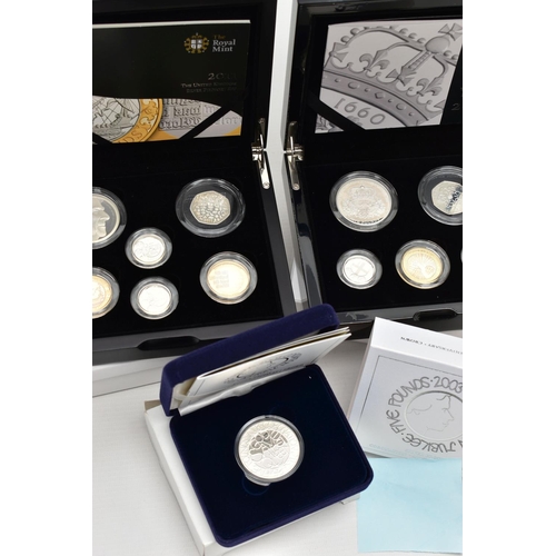 19 - ROYAL MINT ELIZABETH II 2010, 2011, UK SILVER PROOF PIEDFORT COLLECTIONS, 2010 set is a £5 con set £... 