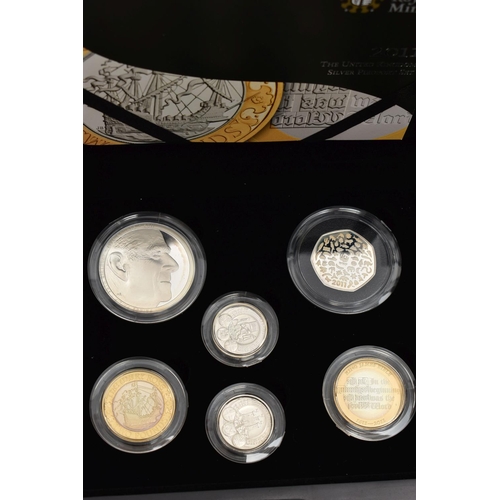 19 - ROYAL MINT ELIZABETH II 2010, 2011, UK SILVER PROOF PIEDFORT COLLECTIONS, 2010 set is a £5 con set £... 