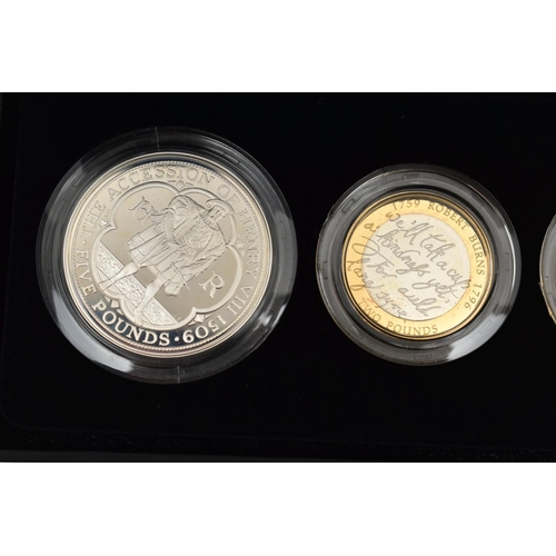 3 - A FOUR COIN ROYAL MINT 2009 SET OF UK COINS, to include a Piedfort proof silver set of the Kew Garde... 