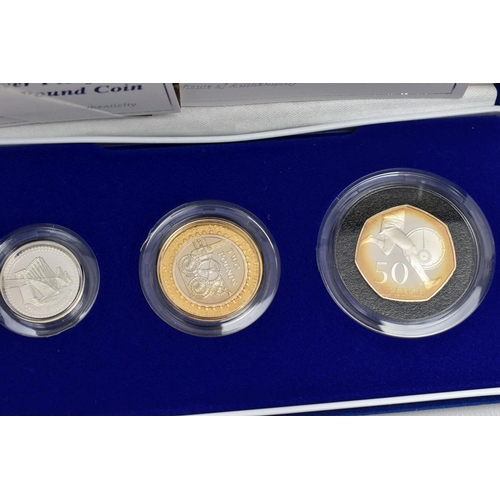 33 - A ROYAL MINT 2003 AND 2004 UK SILVER PROOF PIEDFORT 3 COINS COLLECTION, each case includes Two Pound... 