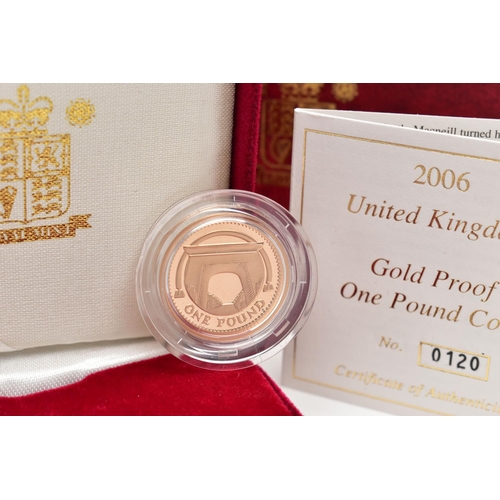 49 - A ROYAL MINT 2006 UNITED KINGDOM, GOLD PROOF ONE POUND COIN, 19.619 grams, 22.50mm, 916.7 carat gold... 