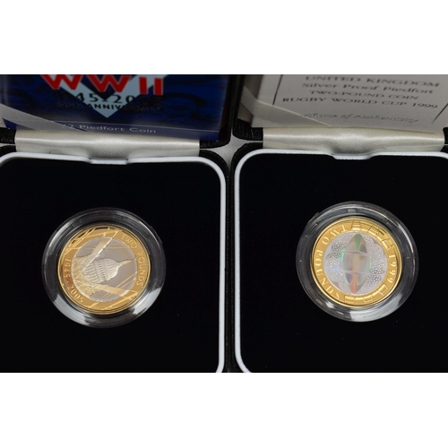 7 - A GROUP OF ROYAL MINT SILVER PIEDFORT PROOF BOXED COINS, to include a Queen Mother silver proof pied... 