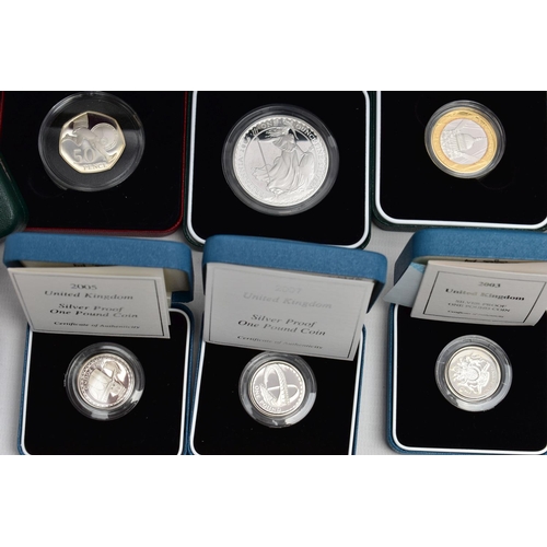 8 - A COLLECTION OF ROYAL MINT UK SILVER PROOF COINAGE, to include a 1997-1998 Two coin silver proof set... 