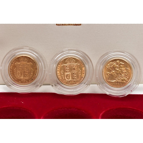 81 - A ROYAL MINT 'THE HALF SOVEREIGN PORTRAIT COLLECTION', containing seven coins, Victoria Yound Head, ... 