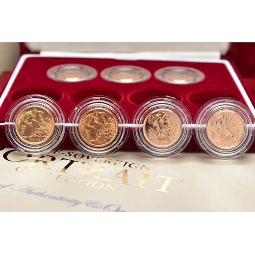 81 - A ROYAL MINT 'THE HALF SOVEREIGN PORTRAIT COLLECTION', containing seven coins, Victoria Yound Head, ... 