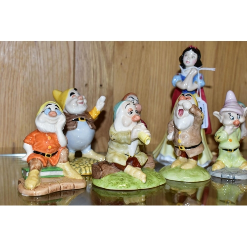 303 - EIGHT BOXED ROYAL DOULTON FIGURES FROM SNOW WHITE AND THE SEVEN DWARFS, comprising Snow White SW9, D... 