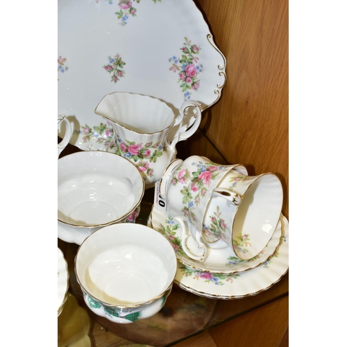 310 - A ROYAL ALBERT 'MOSS ROSE' PATTERN TEA SET TOGETHER WITH A ROYAL ALBERT 'CAPE BRETON ISLAND' PATTERN... 