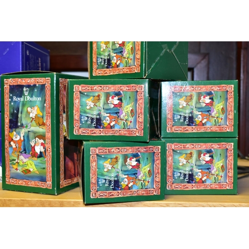 303 - EIGHT BOXED ROYAL DOULTON FIGURES FROM SNOW WHITE AND THE SEVEN DWARFS, comprising Snow White SW9, D... 