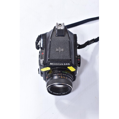 31 - A MAMIYA M645 1000S MEDIUM FORMAT CAMERA fitted with a Sekor C 80mm f2.8 lens ( missing winding hand... 