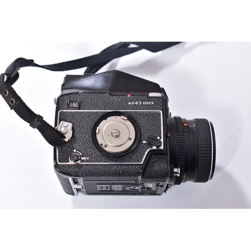 31 - A MAMIYA M645 1000S MEDIUM FORMAT CAMERA fitted with a Sekor C 80mm f2.8 lens ( missing winding hand... 