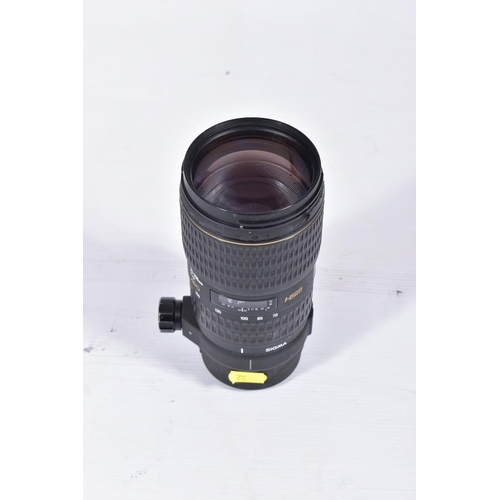 32 - FOUR CANON AND CANON FIT ZOOM LENSES comprising of a Canon 70-300 f4 EF IS USM lens, a Sigma 70-200 ... 