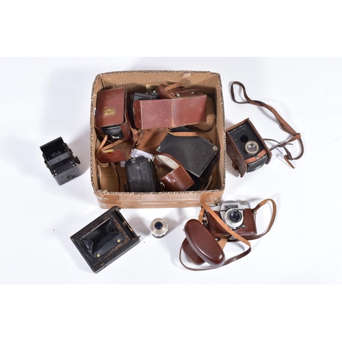6 - TWO TRAYS CONTAINING VOIGTLANDER CAMERAS including a Bessamatic fitted with a 50mm f2.8 lens, a Dyna... 
