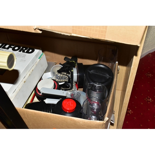 62 - A QUANTITY OF PHOTOGRAPHIC DEVELOPING EQUIPMENT including a LPL C5700 Colour enlarger, Tanks, Measur... 