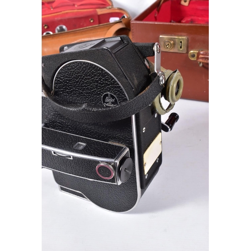 66 - A CASED BOLEX PAILLARD H16 REFLEX CINE CAMERA fitted with a Kern Vario-Switar 18-86mm f 2.5 lens. a ... 