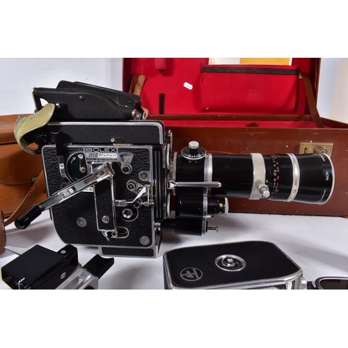 66 - A CASED BOLEX PAILLARD H16 REFLEX CINE CAMERA fitted with a Kern Vario-Switar 18-86mm f 2.5 lens. a ... 