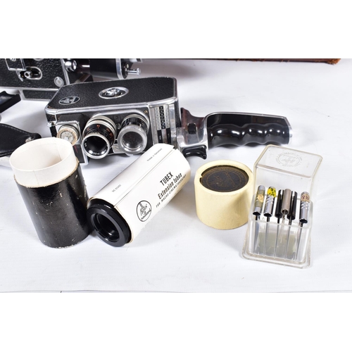 66 - A CASED BOLEX PAILLARD H16 REFLEX CINE CAMERA fitted with a Kern Vario-Switar 18-86mm f 2.5 lens. a ... 