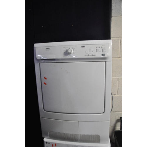 1080 - A ZANUSSI ZDC67550W TUMBLE DRYER measuring width 60cm x depth 62cm x height 84cm (PAT pass and worki... 