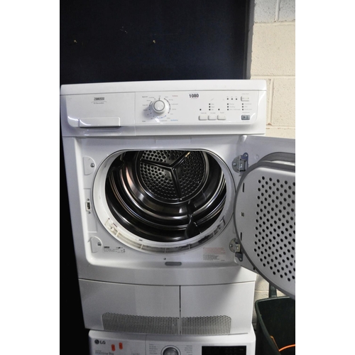 1080 - A ZANUSSI ZDC67550W TUMBLE DRYER measuring width 60cm x depth 62cm x height 84cm (PAT pass and worki... 