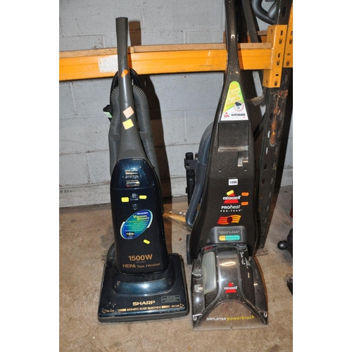 1096 - A BISSELL 7920E CARPET CLEANER along with a Sharp EC-12S51 vacuum cleaner (both PAT pass and working... 