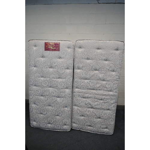 1304 - A PAIR OF KOZEE SLEEP SINGLE DIVAN BED AND MATTRESSES