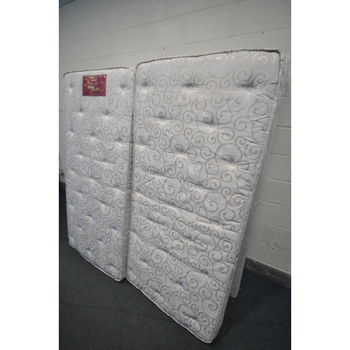 1304 - A PAIR OF KOZEE SLEEP SINGLE DIVAN BED AND MATTRESSES