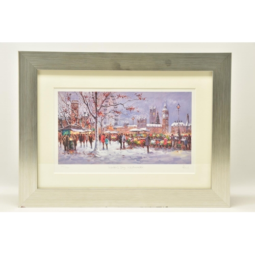 301 - HENDERSON CISZ (BRAZIL 1960) 'WINTER'S DAY WESTMINSTER', Aa limited edition print depicting a market... 