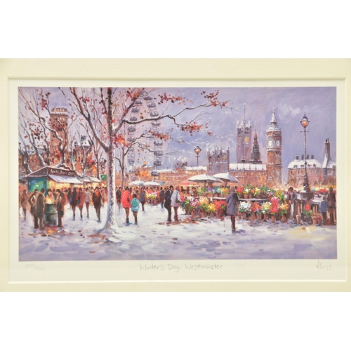 301 - HENDERSON CISZ (BRAZIL 1960) 'WINTER'S DAY WESTMINSTER', Aa limited edition print depicting a market... 