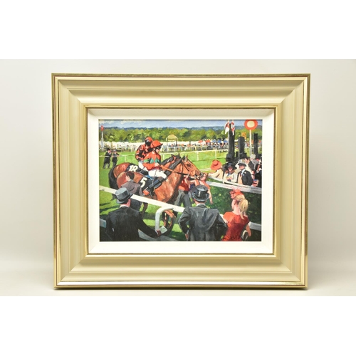 307 - SHERREE VALENTINE DAINES (BRITISH 1959) 'ASCOT RACE DAY III', a signed limited edition print depicti... 