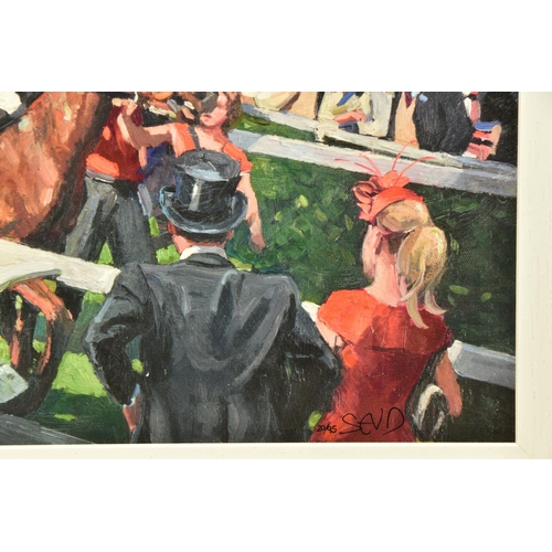 307 - SHERREE VALENTINE DAINES (BRITISH 1959) 'ASCOT RACE DAY III', a signed limited edition print depicti... 