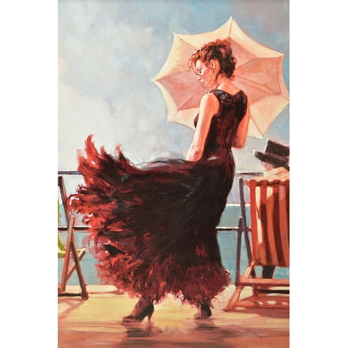 308 - MARK SPAIN (BRITISH 1962) 'DANCING ON THE DECK', a signed limited edition print of figures on the de... 