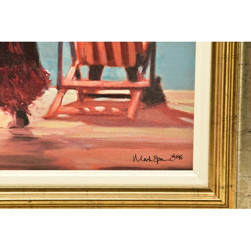 308 - MARK SPAIN (BRITISH 1962) 'DANCING ON THE DECK', a signed limited edition print of figures on the de... 