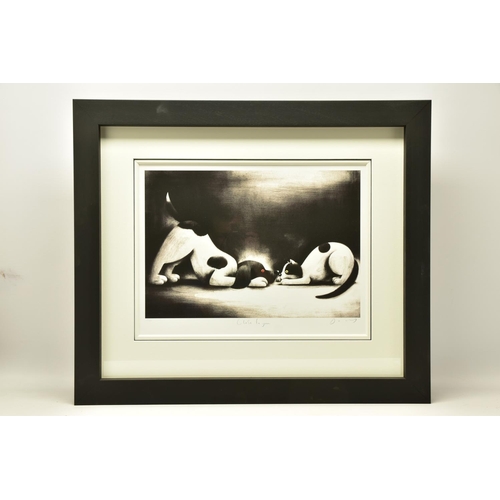 314 - DOUG HYDE (BRITISH 1972) 'CLOSE TO YOU', a signed limited edition print depicting a cat and dog nose... 