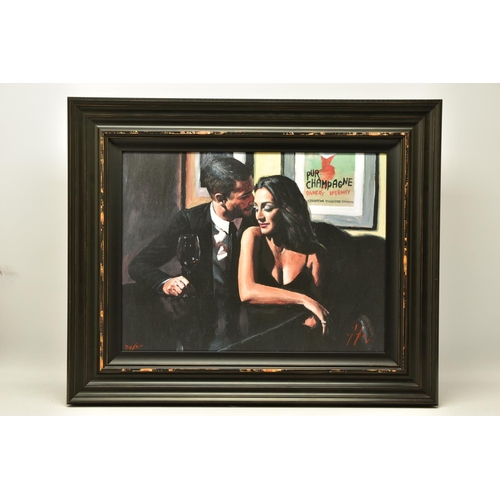 320 - FABIAN PEREZ (ARGENTINA 1967) 'PROPOSAL AT HOTEL DU VIN' male and female figures in a bar, signed li... 